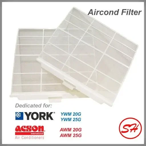 (2pcs) ORIGINAL York/Acson Wall Mounted Aircond Filter #York(YWM20G/YWM25G)# Acson(AWM20G/AWM25G)