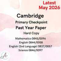 Cambridge Primary Checkpoint Past Year Paper + Answer | Hardcopy | Year 6 Checkpoint May 2026 | Math Science English Year 6