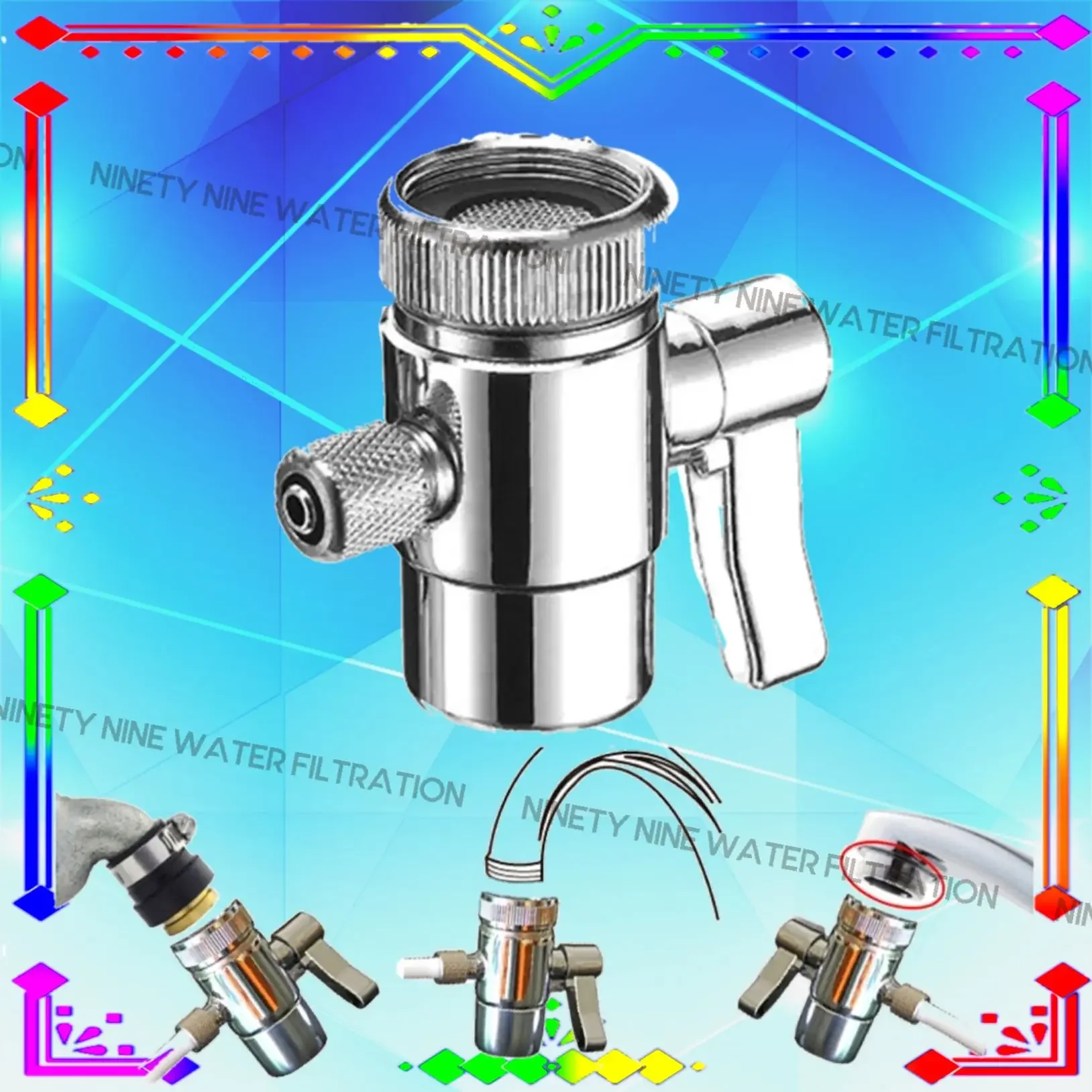 Standard One Way Diverter Valve For Water Filter Purifiers For 1/4" Tube
