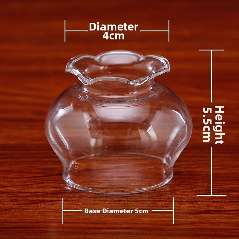 Floral Lace Heat-Resistant Transparent Vintage Oil Lamp Cover