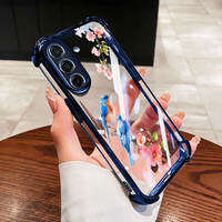 เคส YBD สำหรับ Samsung Galaxy A37 A57 A25 A26 M56 5G ป้องกันการตกลายการ์ตูนนกกางเขนดอกไม้กรอบใส