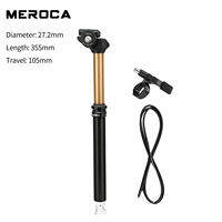 Meroca điều khiển từ xa ống nhỏ giọt seatpost nội bộ định tuyến thủy lực Kính thiên văn cốt yên 27.2mm 30.9mm 31.6mm cho các bộ phận đi xe đạp leo núi (HF-02)