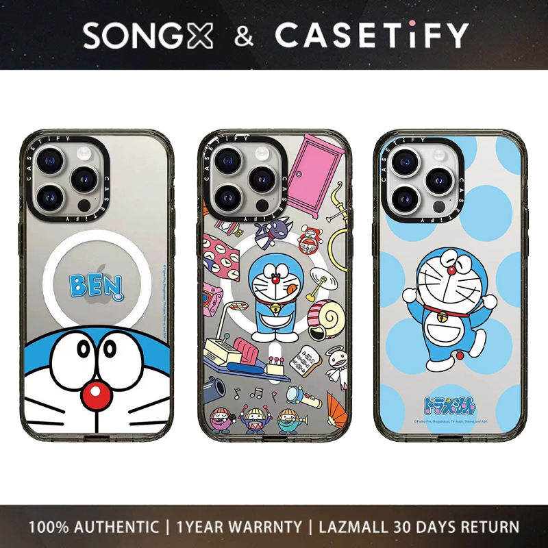SONGX Casetify Acrylic Phone Case Co Branded Doraemon Case With Magsafe For iPhone 17 16 15 14 13 12 Pro Max /iPhone 17 16 15 14 13 12 Pro/ iPhone 17 16 15 14 13 12/ iPhone 17Air