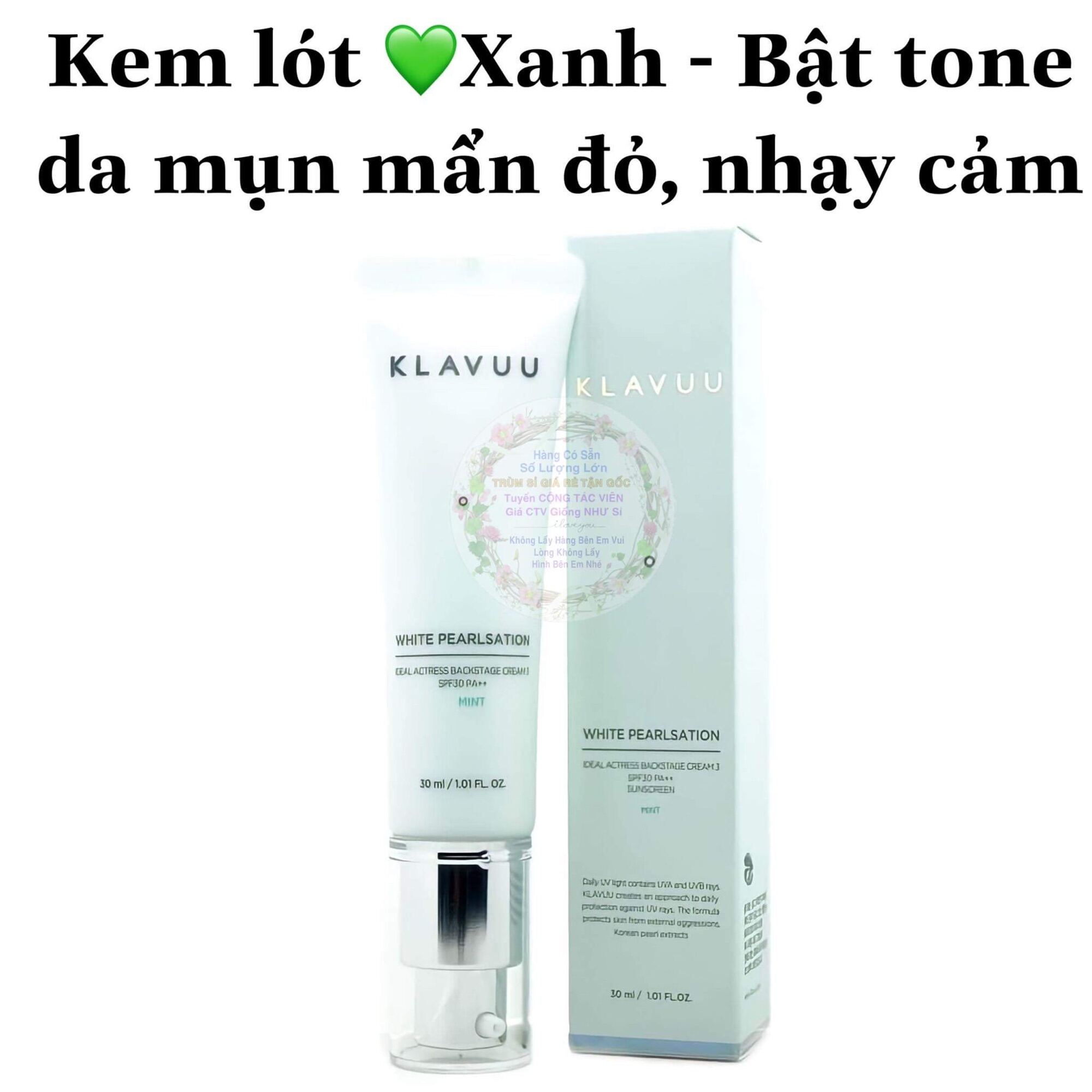 Kem Lót Klavuu White Pearlsation Ideal Actress Backstage Cream SPF30 ...