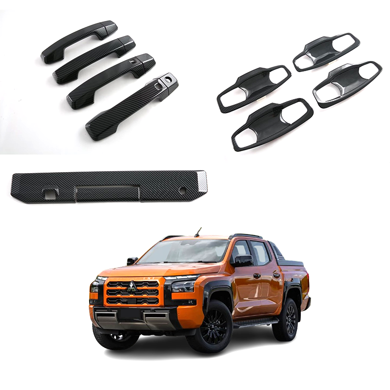 Car Door Handle Bowl Protective Cover for Mitsubishi Triton L200 2023 2024 2025 Accessories Trunk Handle Decorative Panel Exterior Modification ราคา 1,353 บาท*ส่งฟรี