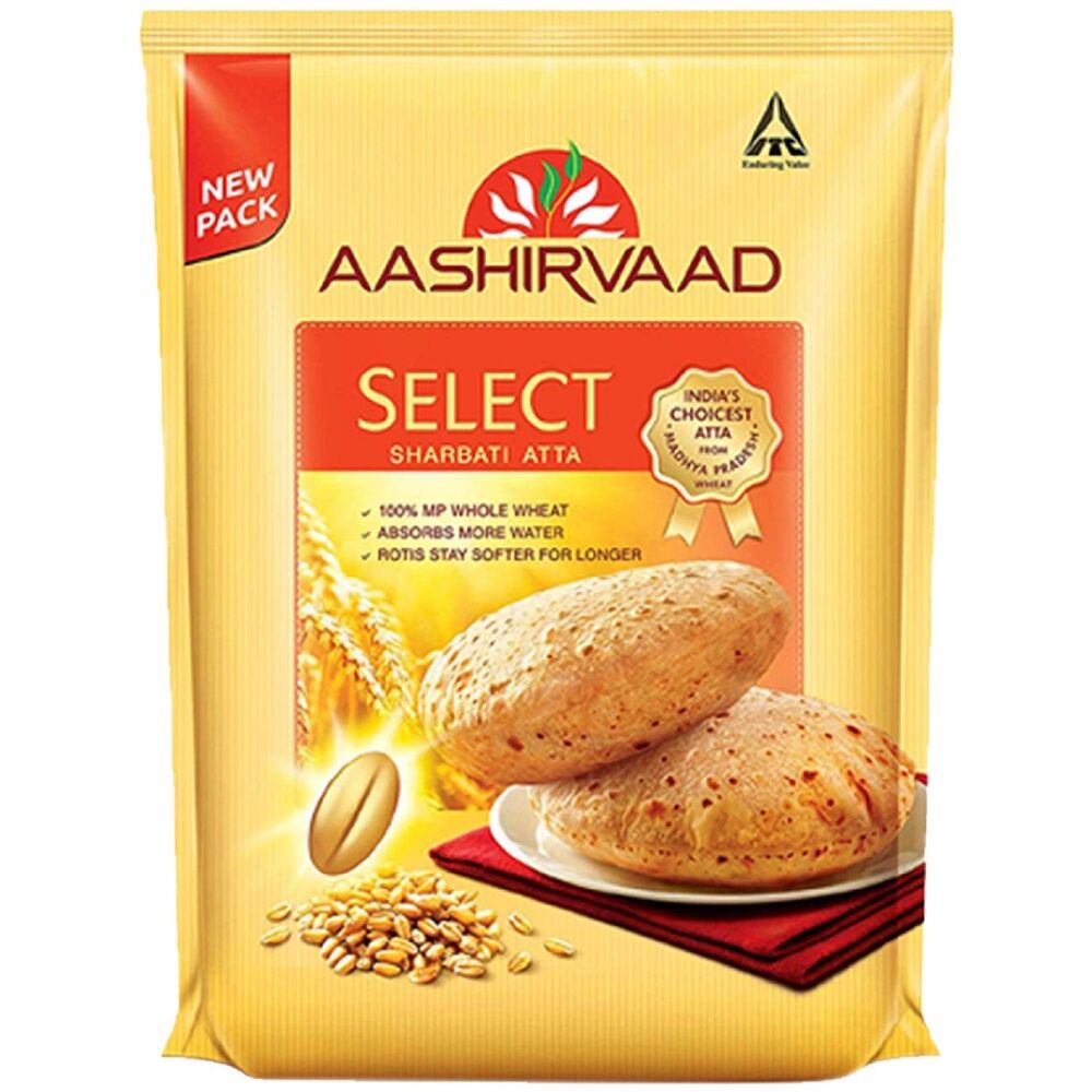 Aashirvaad Select Sharbati Chakki Atta, 100 MP Whole Wheat Flour