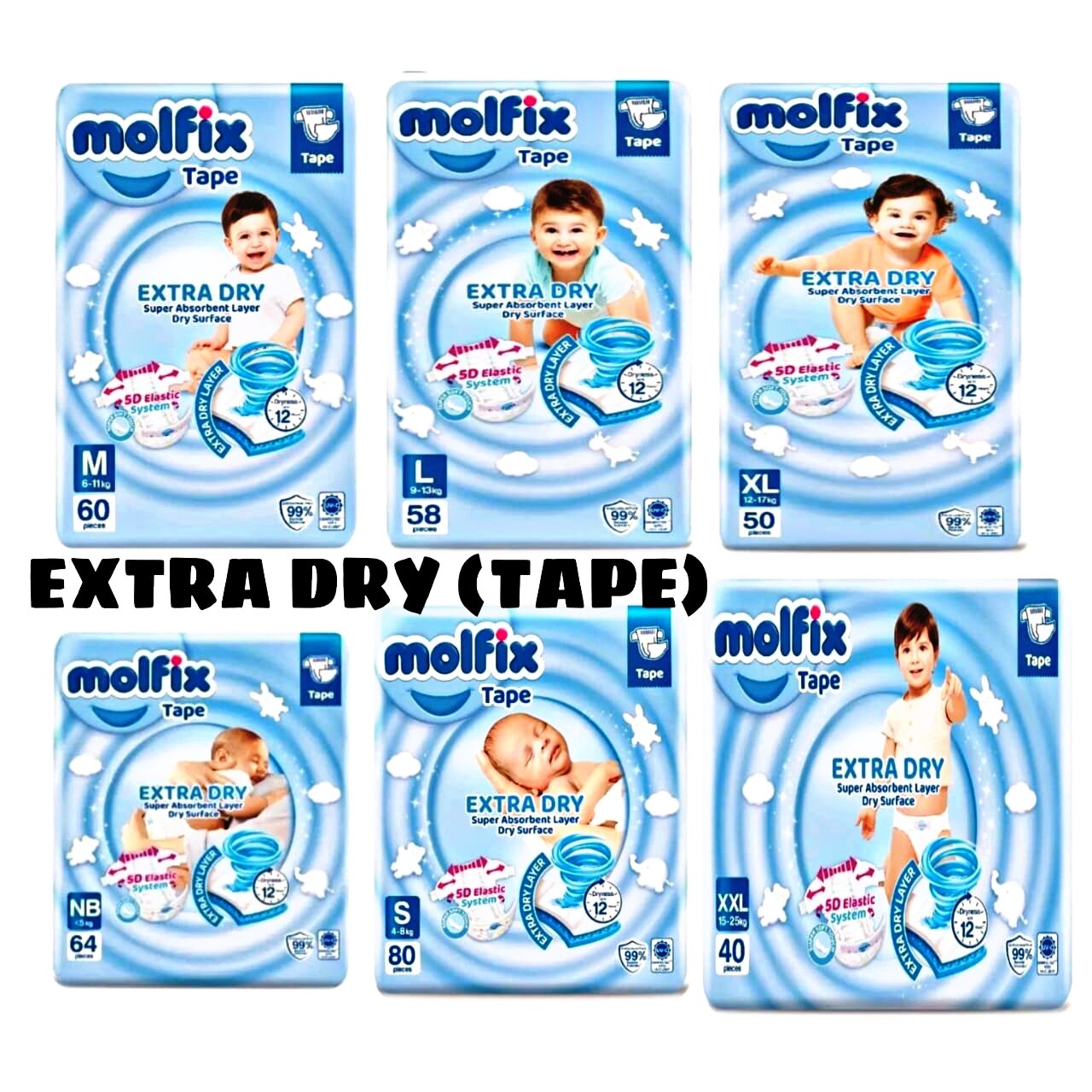 MOLFIX extra dry TAPE (NB64 S80 M60 L58 XL50 XXL40)