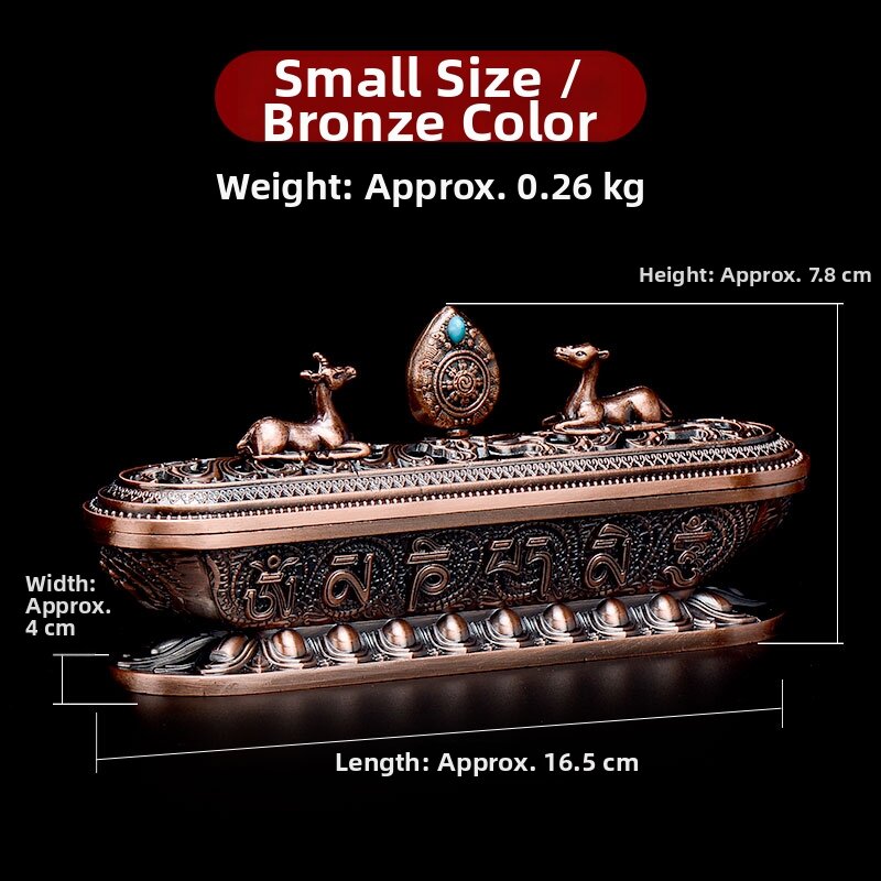 Foyuanhui | Modern Alloy Incense Burner Eight Auspicious Symbols Copper Home Desktop Decor