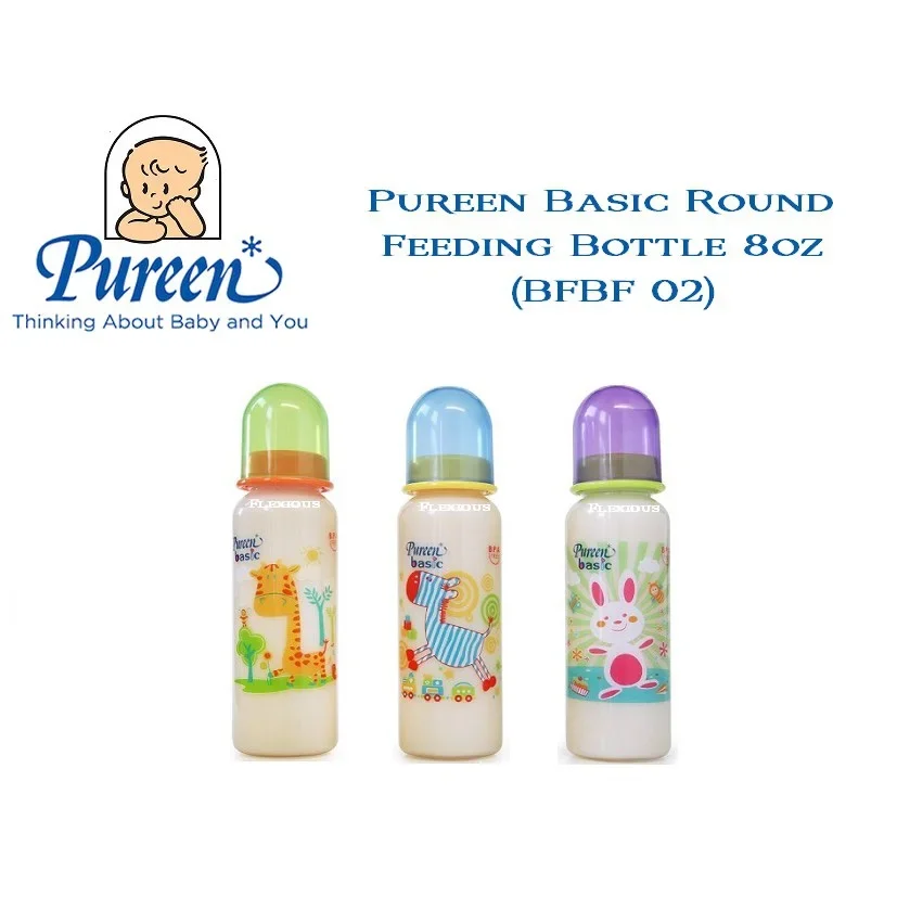 Pureen Basic Round Feeding Bottle 8oz (BFBF02)Msize