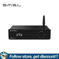 SMSL A50 Pro 2.1 Channel Amplifier High/Low Pass Filter Bluetooth 5.0 HDMI ARC Infrared Remote Control Audio DAC EQ Setting Passive Bass Volume Adjustable AMP With Infineon MA12070P Power Chip HD Audio Quality AV Amplifiers For Passive Subwoofer Speakers