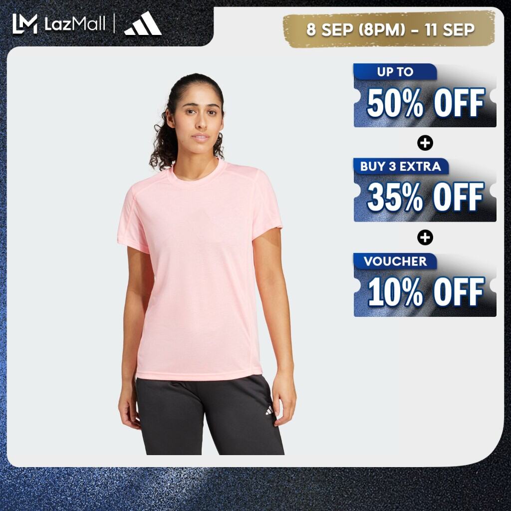 adidas Training Train Essentials Big Performance Logo Training Tee Women Pink IX0994