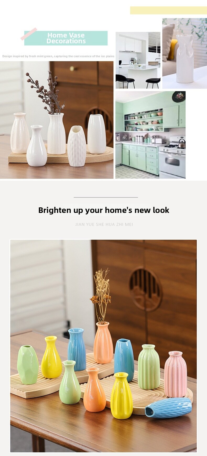Modern Minimalist Ceramic Vase For Home And Table Decoration_voghion.com