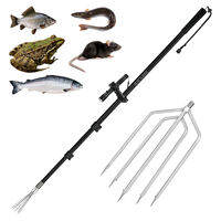 SANLIKE Multi-Species Fishing Gear Harpoon Spear Gaff & Hook Fork Hook for Frog Toad Cane Bullfrogs Bufo Flounder Ice Fish Mole Remove Trap Catching Tool