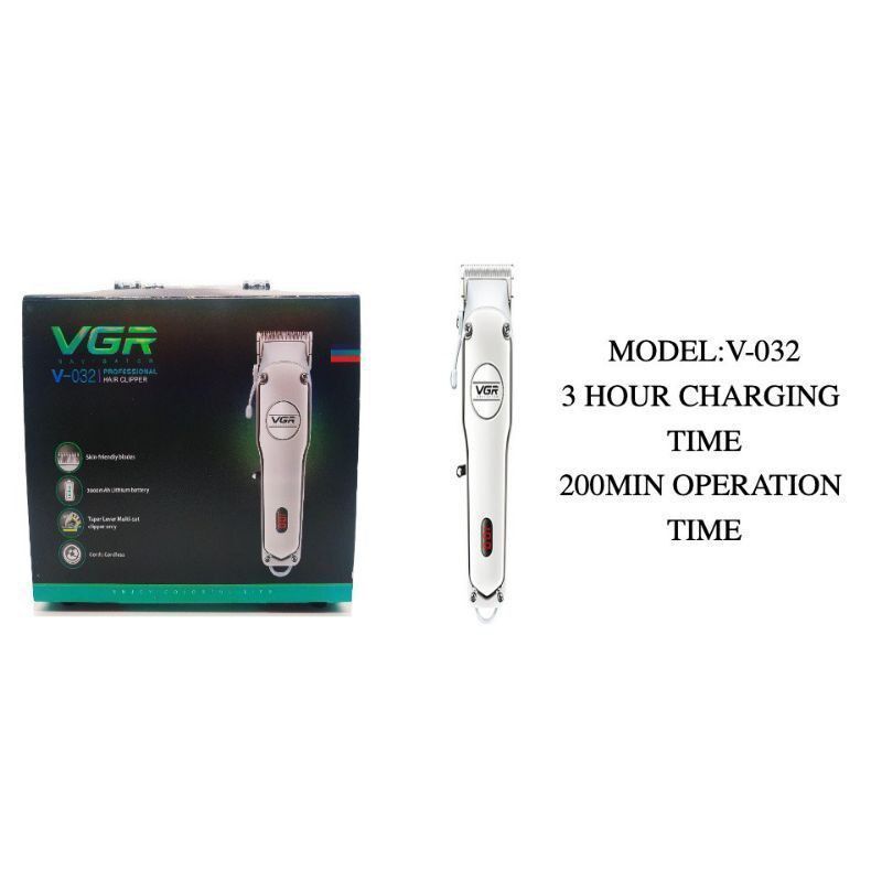 ORIGINAL VGR V-032 STEEL CORDLESS CLIPPER PROFESSIONAL HAIR TRIMMER_voghion.com