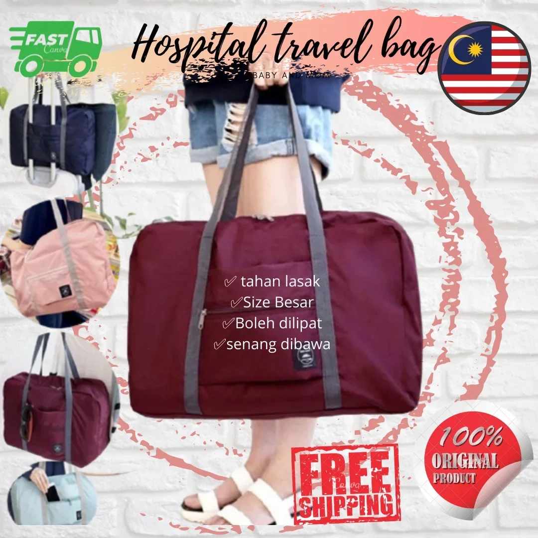 HOSPITAL BAG bersalin Foldable Travel Multipurpose Luggage Bag Waterproof Vacation Bag Organizer Bagasi Bag Murah