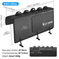 WEST BIKING Tailgate Bike Pads Tailgate Protection Mad with Tool Pockets Mountain MTB Bike Carrier Bicycle Rack Cover Protection Mats for Pickup Truck