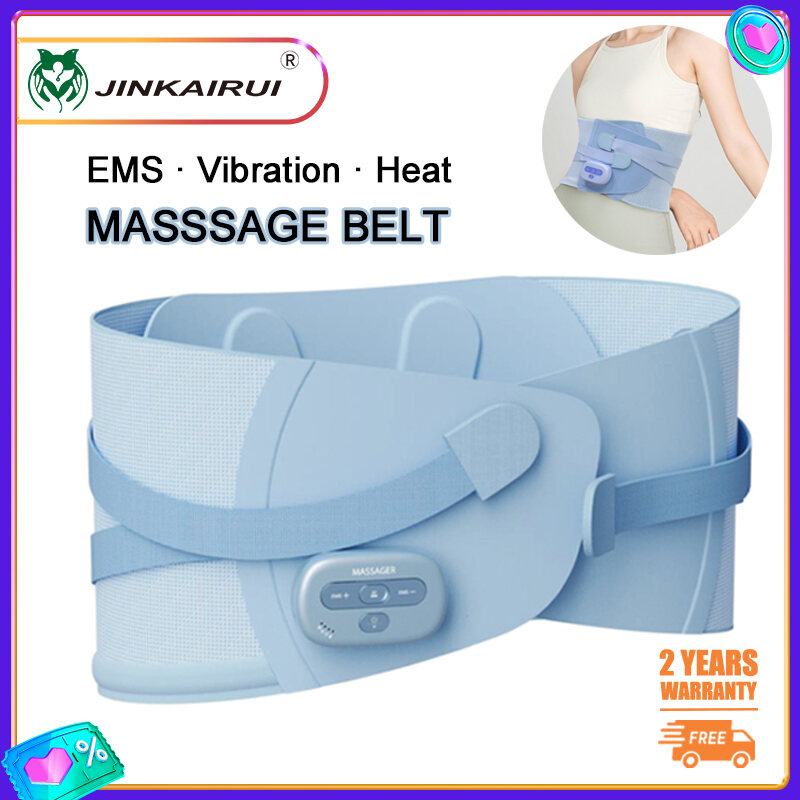 Jinkairui Đai Massage Ems Với Rung Động Sưởi, Đai Lưng Thắt Lưng Xoa Bóp Xung, Bảo Vệ Thắt Lưng Hỗ Trợ Có Thể Điều Chỉnh