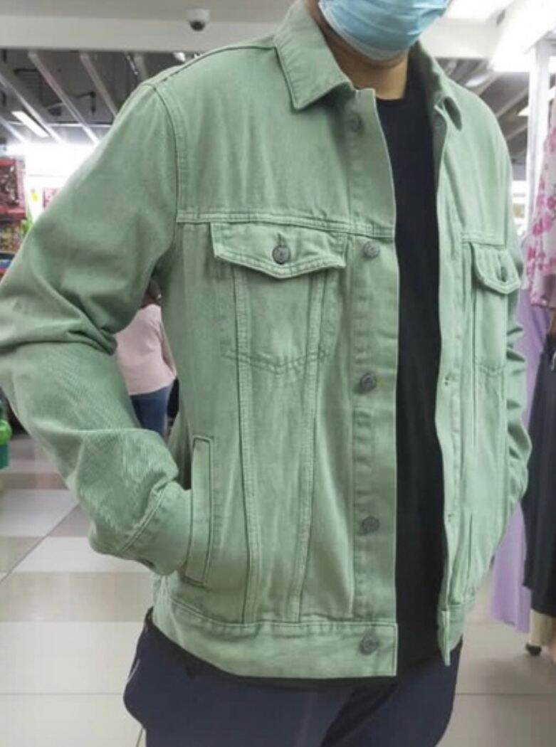 Buy Jeans Jacket Green For Men Online at a Better Price Lazada