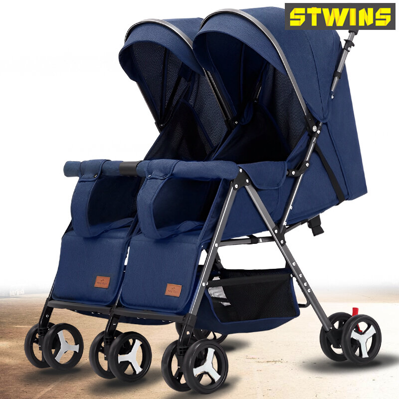Stwins | Double Seating and Laying Foldable Baby Stroller