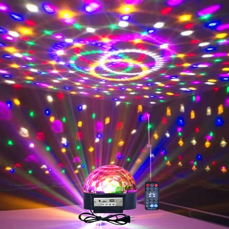KTV Flash Rotating Colorful Light Crystal Magic Ball Bar Lamp Dance Lamp Laser Light Disco Dancing Lamp Stage Light