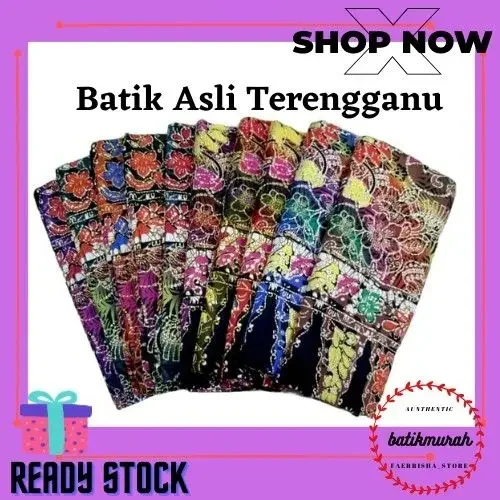 [freegift] Kain Sarung Batik Terengganu Asli SIAP JAHIT (Ada Cop dikain) Batik Terap
