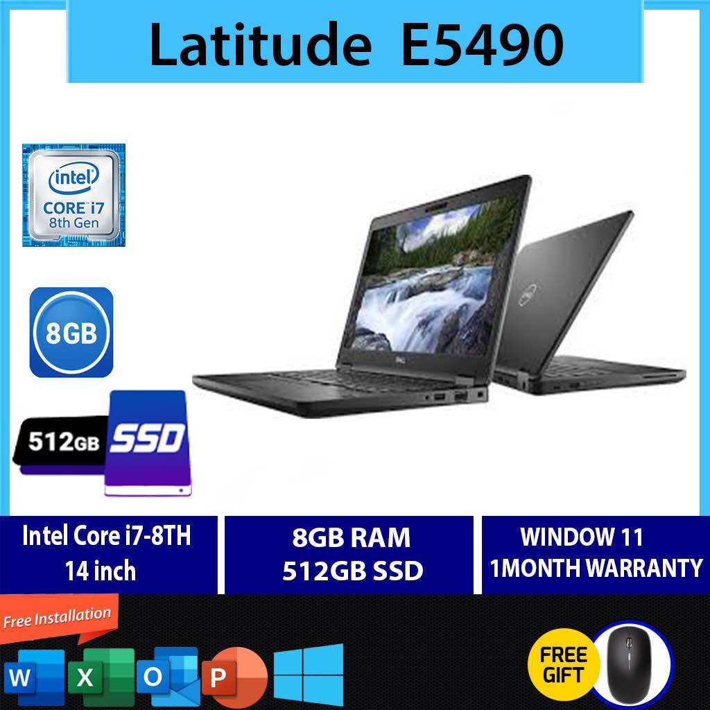 DELL LATITUDE 5490 INTEL CORE I7-8TH GEN 8GB RTAM 512GB SSD 14 INCH
