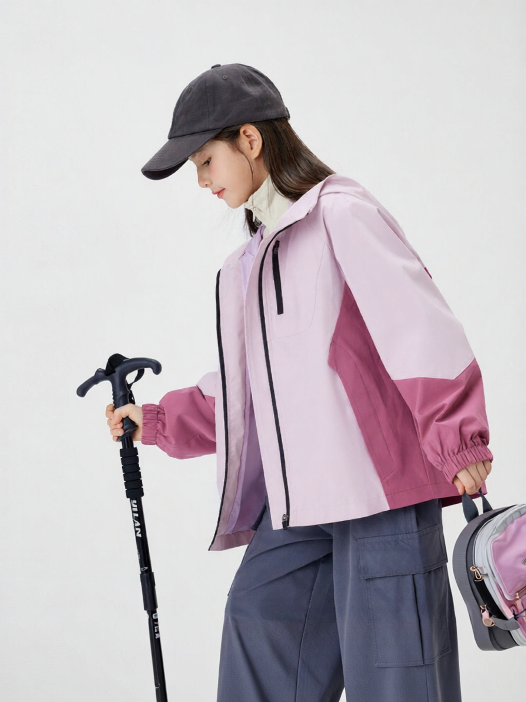 ZOSEE | Tricolor Detachable Girl's Outdoor Jacket Fleece Upperwear - Jenama zosee Harga 145 Ringgit*Penghantaran Percuma