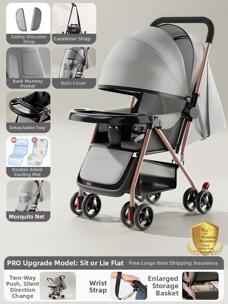 Qieyinyuan | Multi-Functional Portable Folding Easy-Closing Baby Stroller