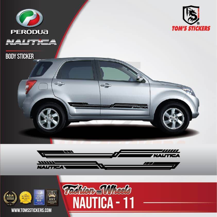 NAUTICA Vinyl Sticker COLOR WHITE red and grey ( MORE COLORS AVAILABLE NAUTICA Vinyl Sticker COLOR WHITE red and grey ( MORE COLORS AVAILABLE