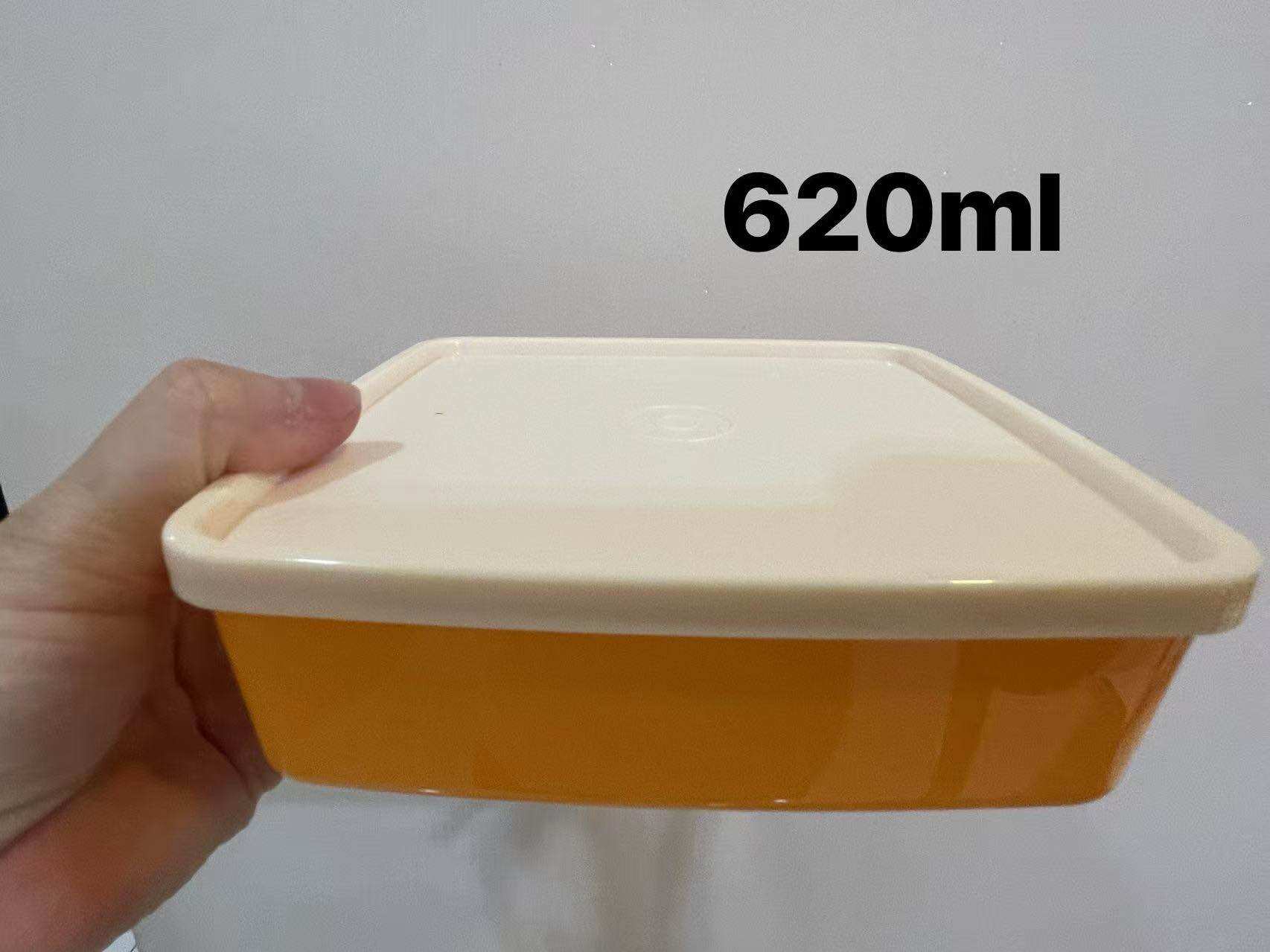 Tupperware 100t ORIGINAL 100% Tupperware Large Square Away 620ml | Lazada