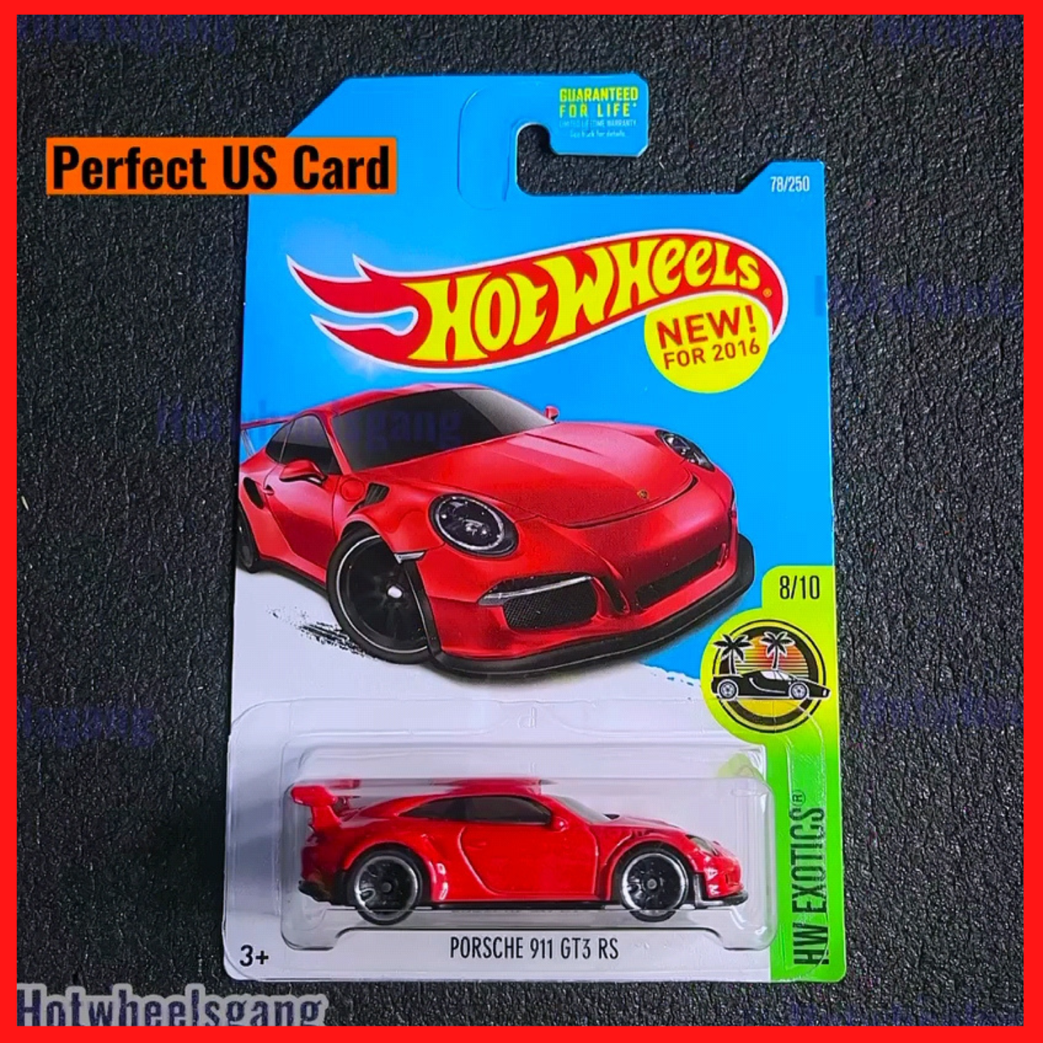 Hot Wheels Porsche 911 GT3 RS 1st Edition 2016 US Card Red