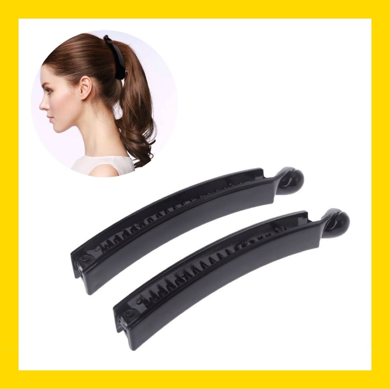 Banana Clip Hair Clip Ponytail Clip Hairpin sepit rambut / 黑色香蕉夹 马尾发夹 ...