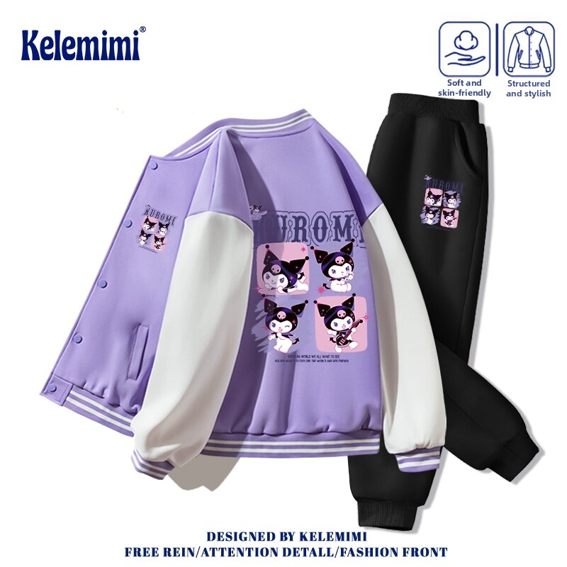 New Autumn Girls 2-Piece Set with Baseball Jacket Harga  129 Ringgit*Penghantaran Percuma