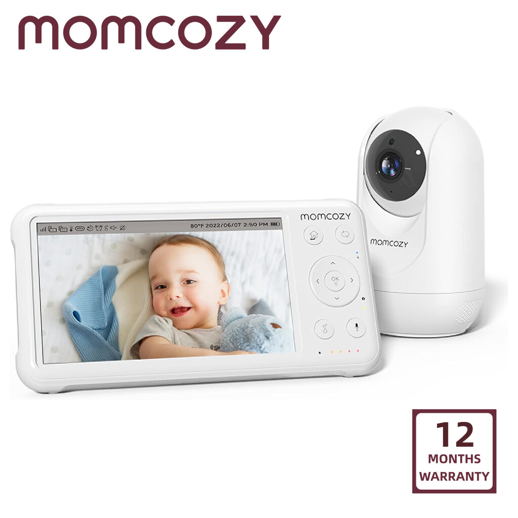 Momcozy Video Baby Monitor, 1080P 5" HD Baby Monitor with Camera & Wall Mount, Infrared Night Vision, 5000mAh Battery, 2-Way Audio, Temperature Sensor, Lullabies, 960ft Range, Ideal for New Moms, BM01 ราคา 4,899 บาท*ส่งฟรี