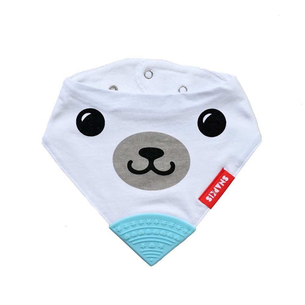 Snapkis Teething Bib With Silicone Teether | Baby Bib