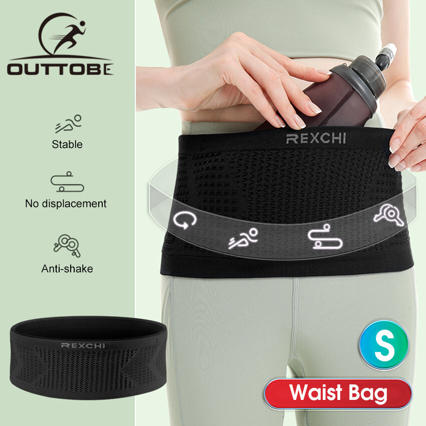 Outtobe Waist Bag Multifunctional Sports Running Belt Ultra Light Belt  Seamless Invisible Silicone Waist Bag Knitted Breathable Sports Waist Bag  Money Phone Waist Fanny Pack Jogging Belt for Workouts Sports Outdoor