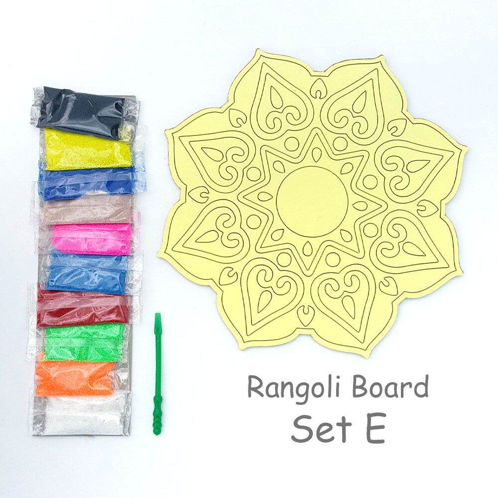 Momo Rangoli Board Kit Sand Art Set Kid Kolam Craft Deepavali Indian ...
