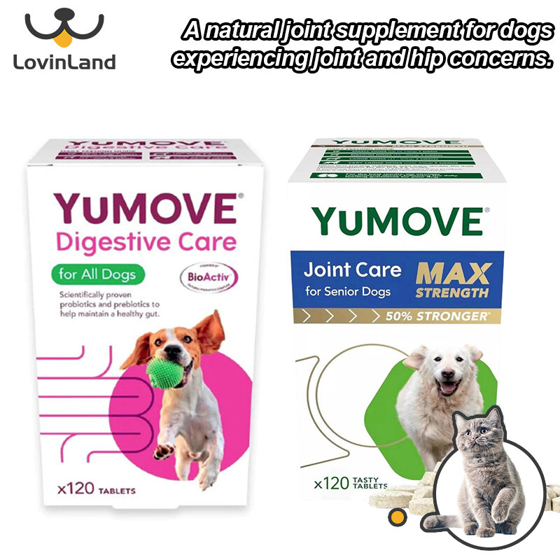 Bổ sung khớp & hông yumove cho chó-với Glucosamine chondroiton Xanh môi hến Hyaluronic Axít và Omega 3 bổ sung cho độ cứng và tính di động