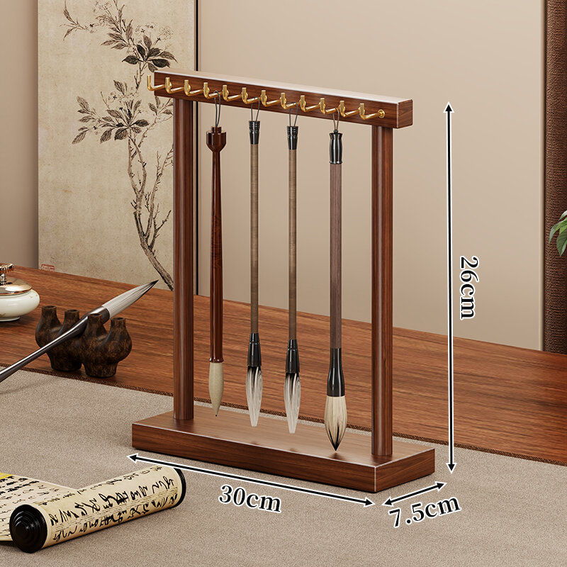 QINQI | Simple Creative Wooden Calligraphy Brush Storage Rack