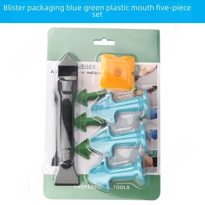 Fivepiece Plastic Tile Grouting Tool Set Sharp Tip Scraper Spatula