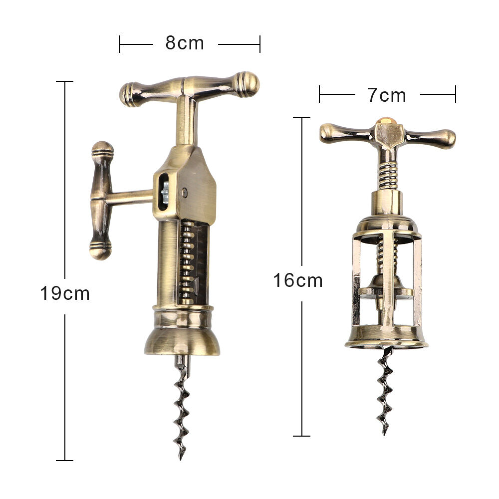 Vintage Rack & Pinion Corkscrew Classic Wine Bottle Opener Tool_voghion.com