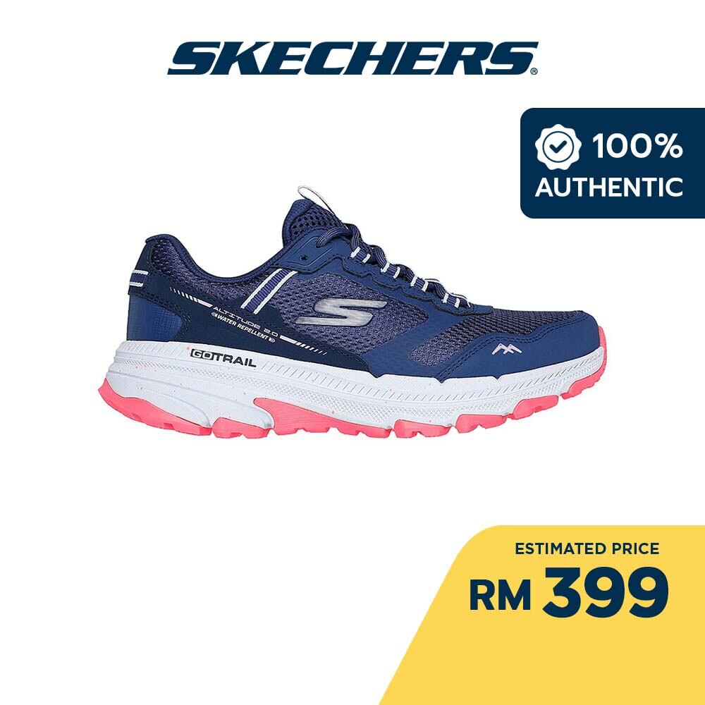 Skechers Women GOrun Trail Altitude 2.0 Ravine Shoes - 129525-NVPK Air-Cooled Goga Mat Water Repelle