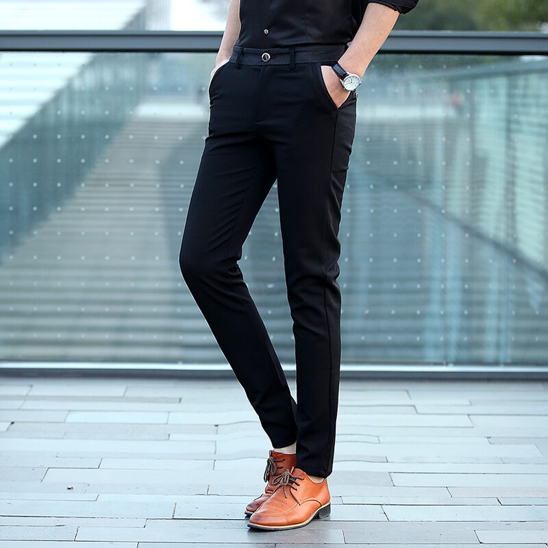 Pants Male Korean Style Trend Slim Fit Autumn Black Skinny Pants Spring ...