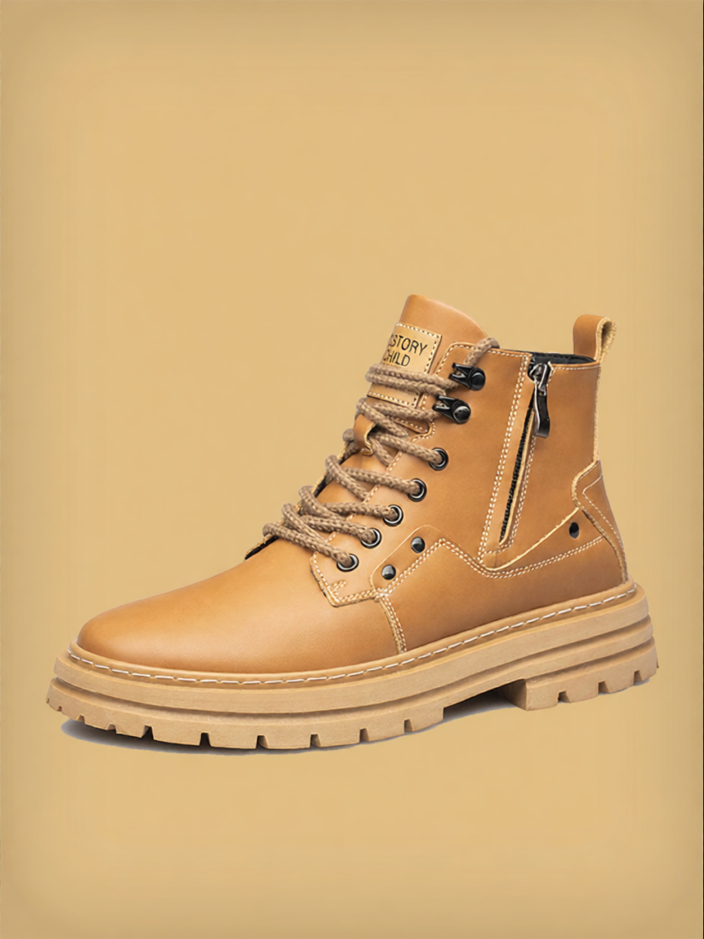 Large Size High Top Work Style Men's Boots Harga  224 Ringgit*Penghantaran Percuma
