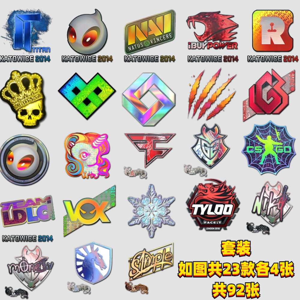 Holographic Sticker CSGO Sticker CSGO Peripheral Titan Sticker Print