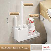 WEIMEIYUAN | Hotel Non-drilling Home All-Angle Toilet Brush Holder