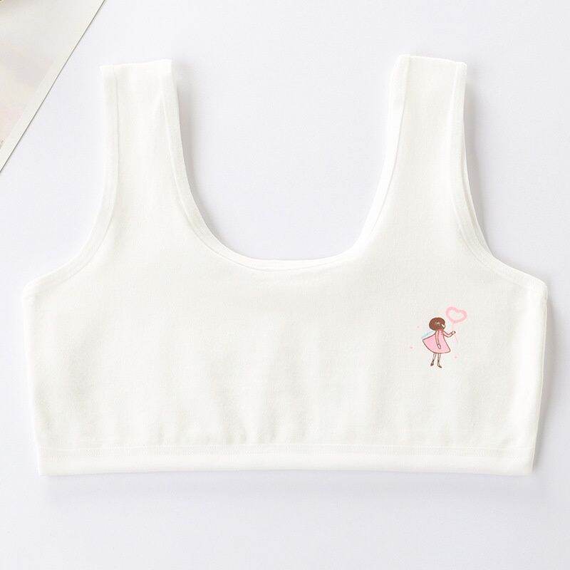 9-16Yrs S M L Kids Bra Girl Pure Cotton Bra Puberty Underware Vest