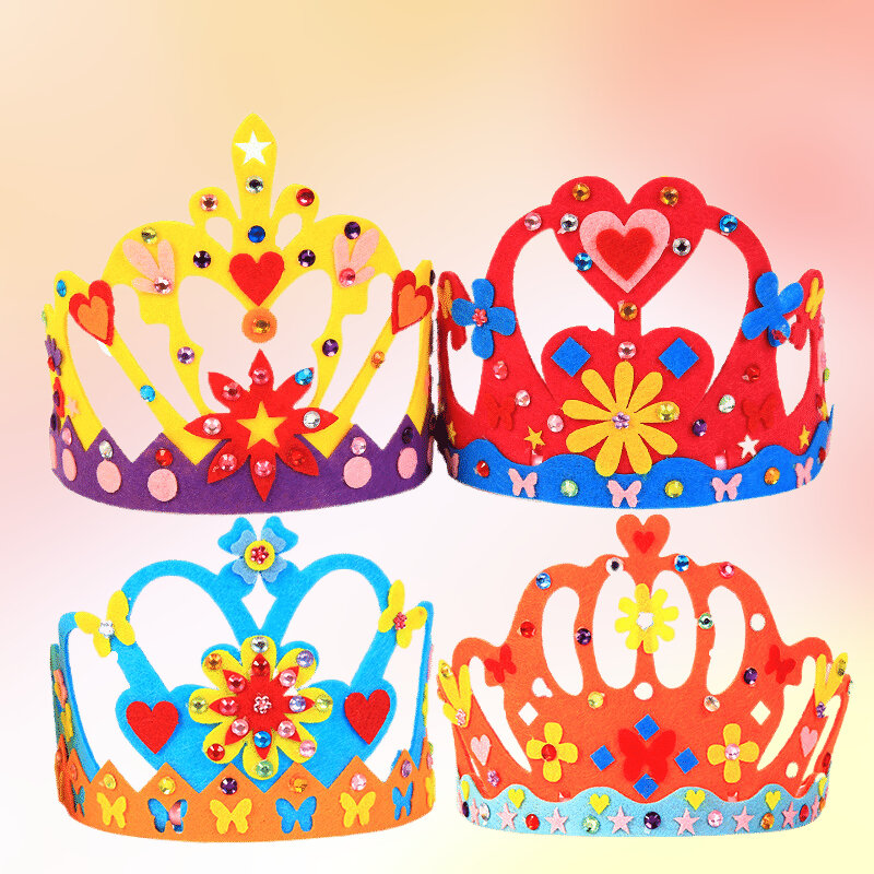 Non-Woven Fabric Birthday Crown Hat Party Hat Kindergarten Children DIY ...