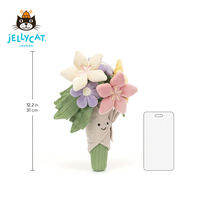 Jellycat Amuseables Bouquet of Flowers Plush Gift Set Colorful Mixed Blooms Free Jellycat Blue Dust Bag Support personalized custom embroidery