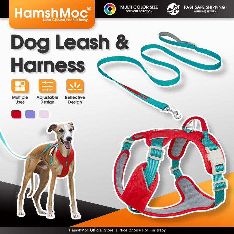 HamshMoc Dog Harness Leash Set H Design Reflective Control Multi Way Walking For 40kg Dogs ราคา 1,861 บาท*ส่งฟรี